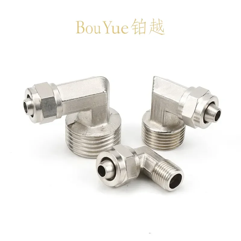 for PL8-02 Quick Screw Joint Die-casting Elbow Right Angle Copper Pneumatic TF Lock 1/3/4 6/10/12 Trachea Fitting