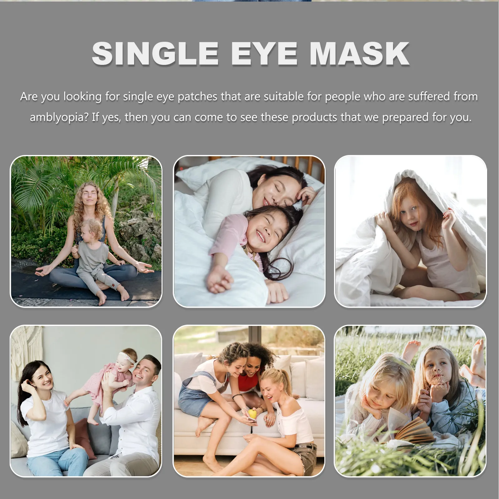

4Pcs Eye Patch Breathable Comfortable Lightweight Lazy Eye Cover for Kids Adults Amblyopia Correction Strabismus Cosplay