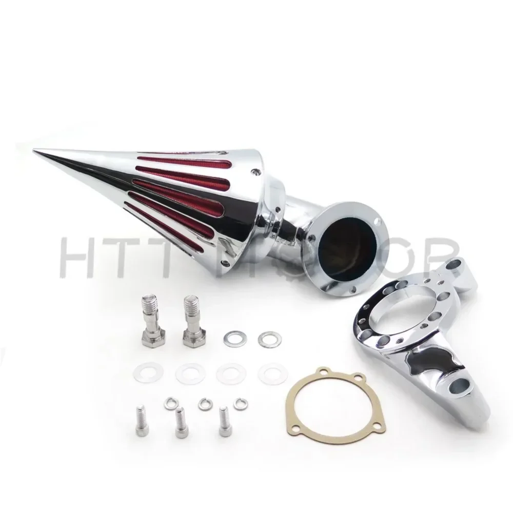 Spike Air Cleaner Intake Filter for Harley Davidson CV Carburetor Delphi V-Twin Chrome Aftermarket Motor Parts