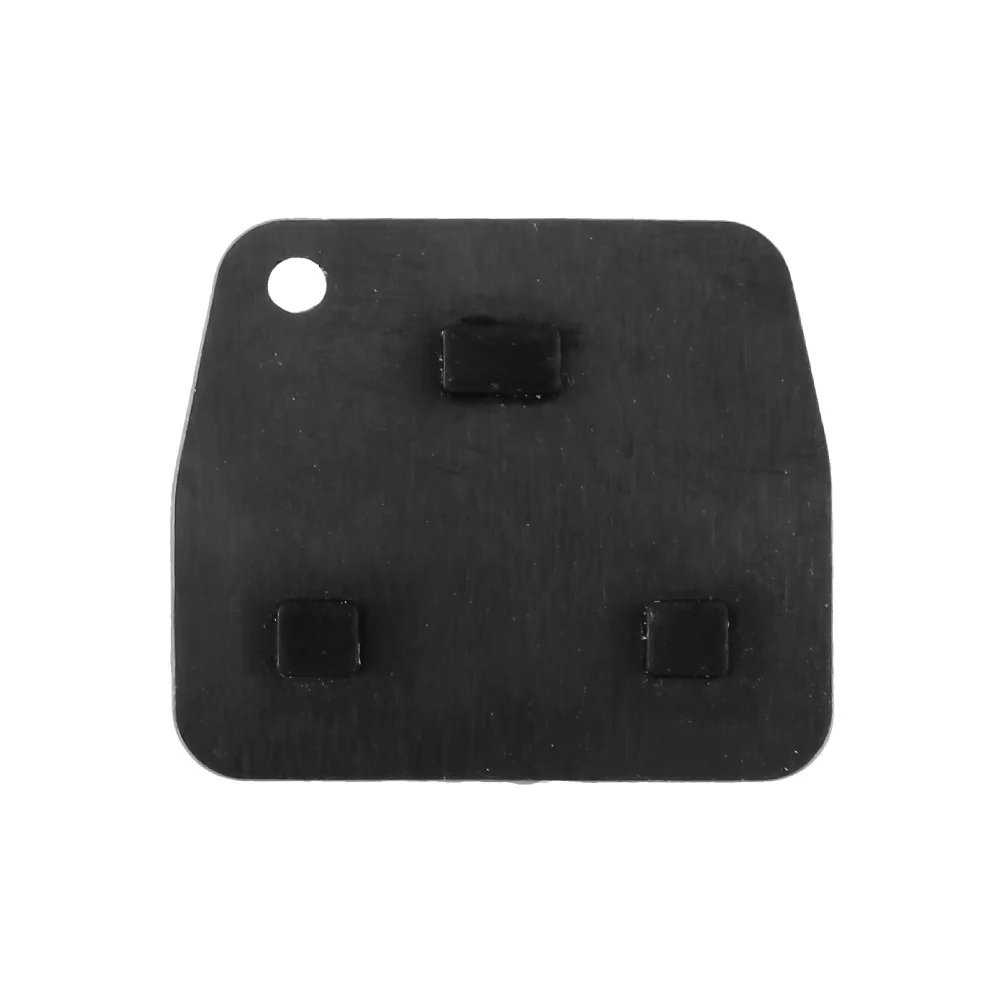 KEYYOU-almohadilla de botones para TOYOTA Avensis Corolla, repuesto de cubierta de llave de coche, reparación de goma de silicona negra, 2/3