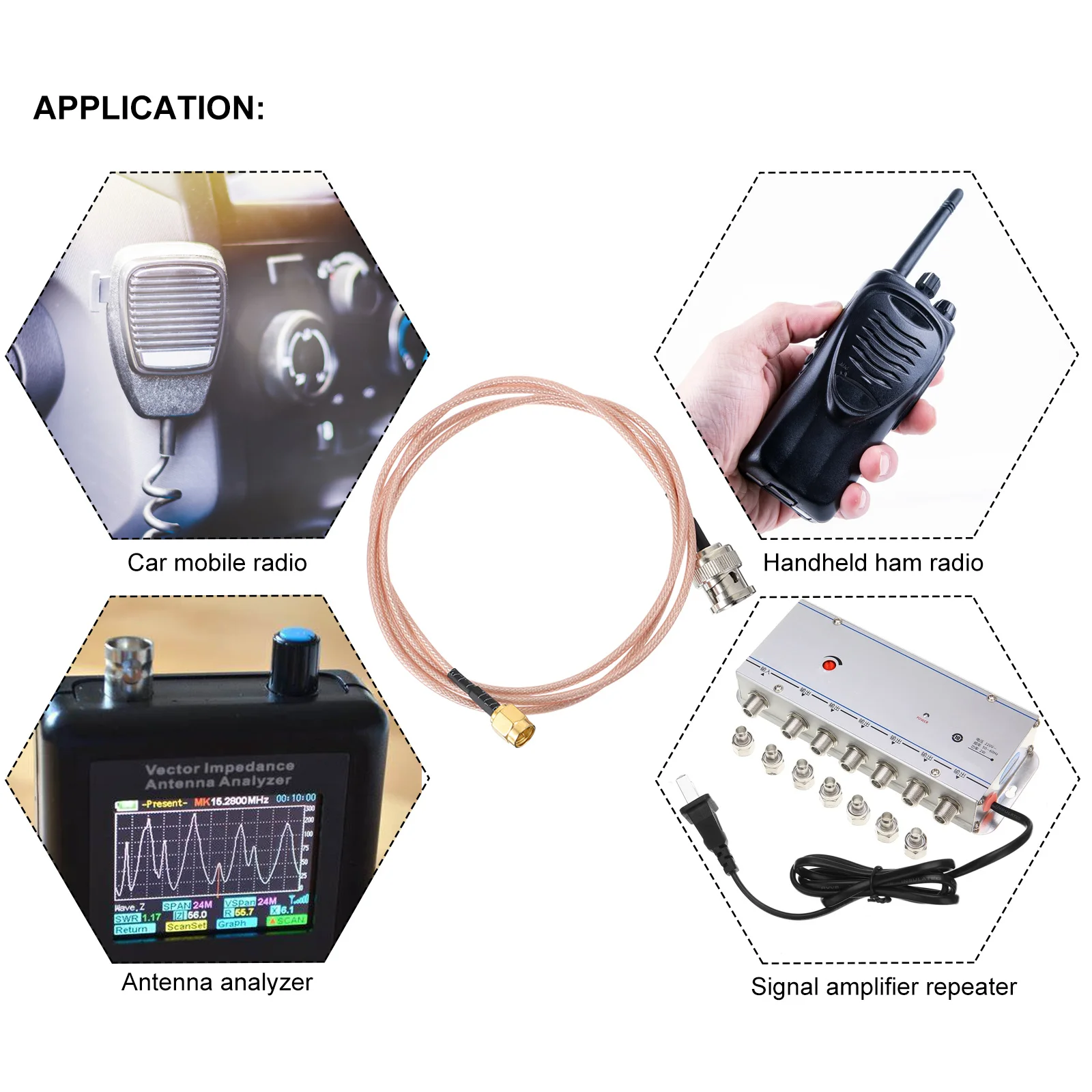 

Coaxial Cable Rg316 Male To Sma Male Adapter For Antenna Radio Signal Amplifier Repeater Ham Car Mobile Station Audio