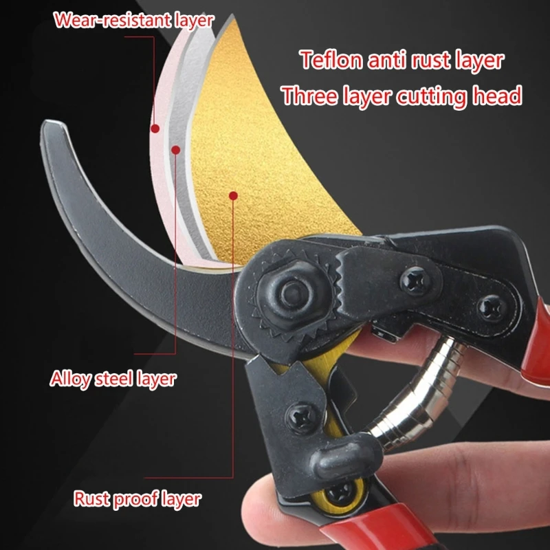 M6CF เครื่องมือทำสวน กรรไกรตัดแต่งกิ่งสวน โรงงาน Trim Hand Pruner ไม้พุ่ม สวน กรรไกร