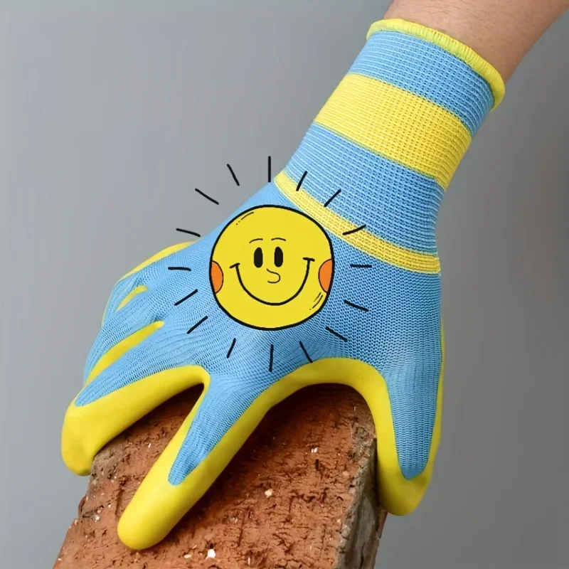 1-Pack Durable Rubber Work Gloves | Non-Slip, Abrasion Resistant, Hand Washable - Ideal for Gardening, Construction, Repair