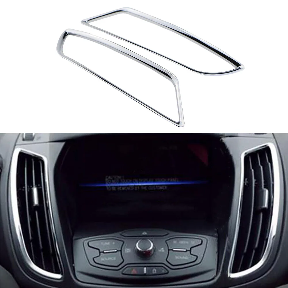 

For Ford Kuga Escape 2013 - 2019 Air Conditioning Vent Sticker Front Navigation AC Outlet Trim Cover Car Interior Accessories