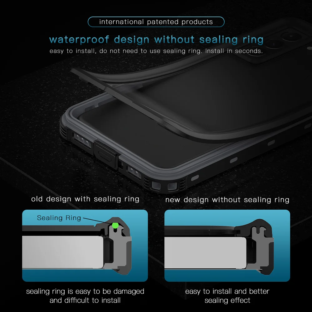 Waterproof Case for Samsung Galaxy S25/S24/S21 Ultra - usage example