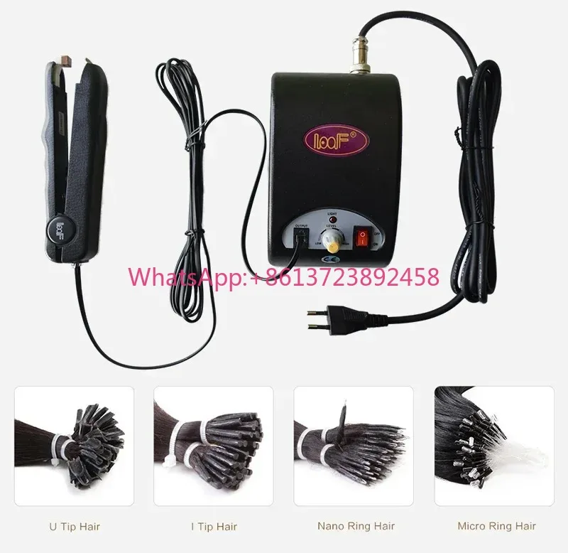 6D Ultrasonic Hair Extension Machine – Hot & Cold Prebonded Tool for Human Hair Extensions | Professional Salon Kit & Supplies