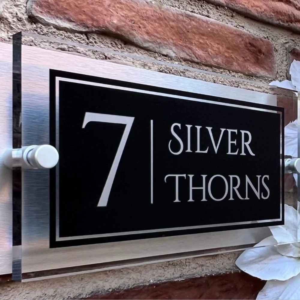 Customized Acrylic House Number Street Name Company nameplate  Personalized design