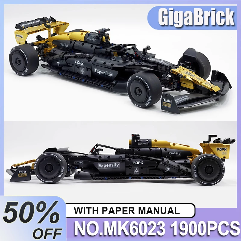 Novo mk6023 moc high-end galvanizado clássico carro de corrida modelo kit pequenas partículas montadas blocos de construção brinquedos para presentes adultos