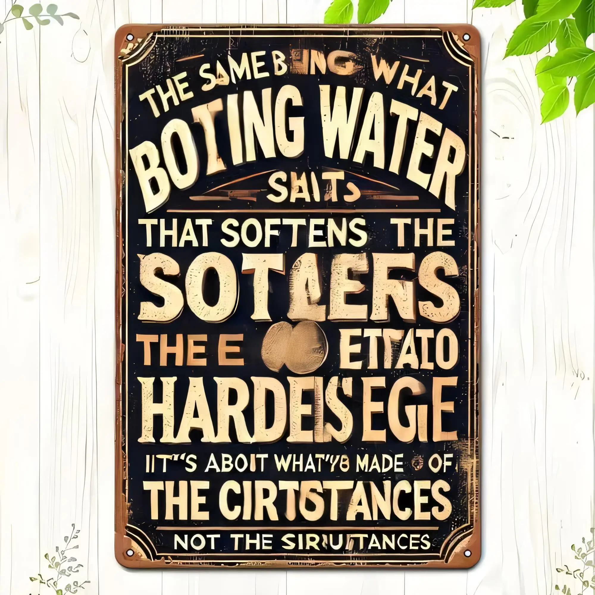 Tin Sign The Same Thing What Boiling Water Says Softens The Softles Hotles Vintage Retro Wall Plaque Metal Poster for Kitchen Ba