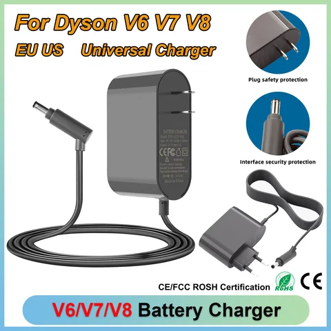 For Dyson V6 V7 V8 Battery Charger Vacuum Cleaner Charger Lithium Battery Charger Compatible For Dyson Power Supply Part