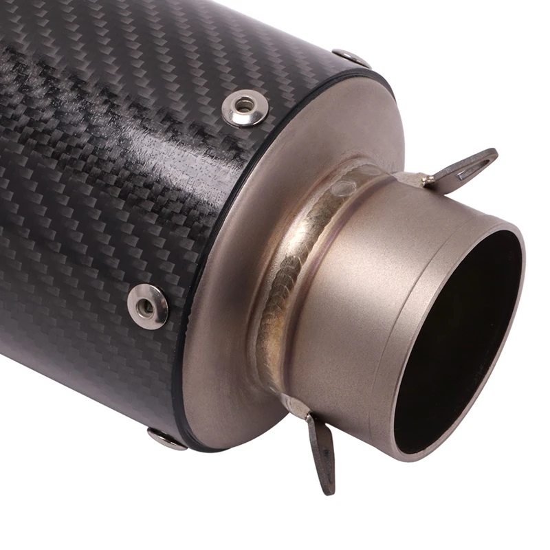 Carbon Fiber 51mm 60mm Motorcycle Exhaust Titanium Alloy Pipe Muffler Exhaust Escape Carbon Fiber Pipe