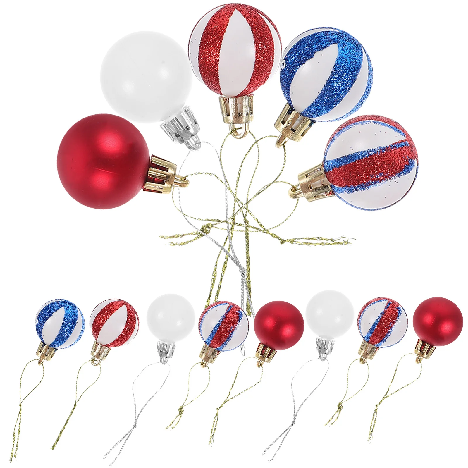 

54pcs Flag Hanging Decorations Independence Day Patriotic Ball Ornaments For Party Tree Wall Window Door Patio Supply