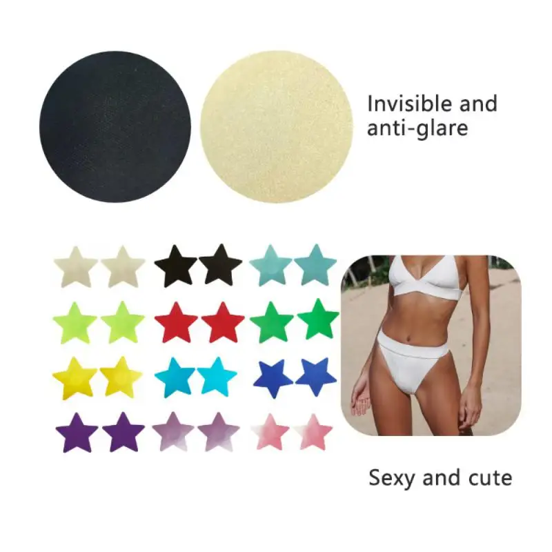 

Disposable Cross Pentagram Nipple Covers Satin Invisible Breast Petals Sexy Tape Stick On Bra Pad Intimate Accessories