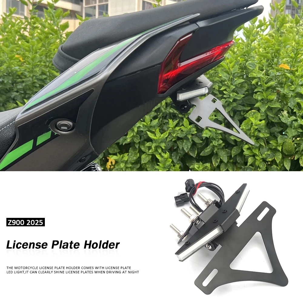 

Motorcycle Z900 z900 Z 900 2025 License Plate Holder Bracket For Kawasaki Rear Tail Frame Fender with Turn Signal