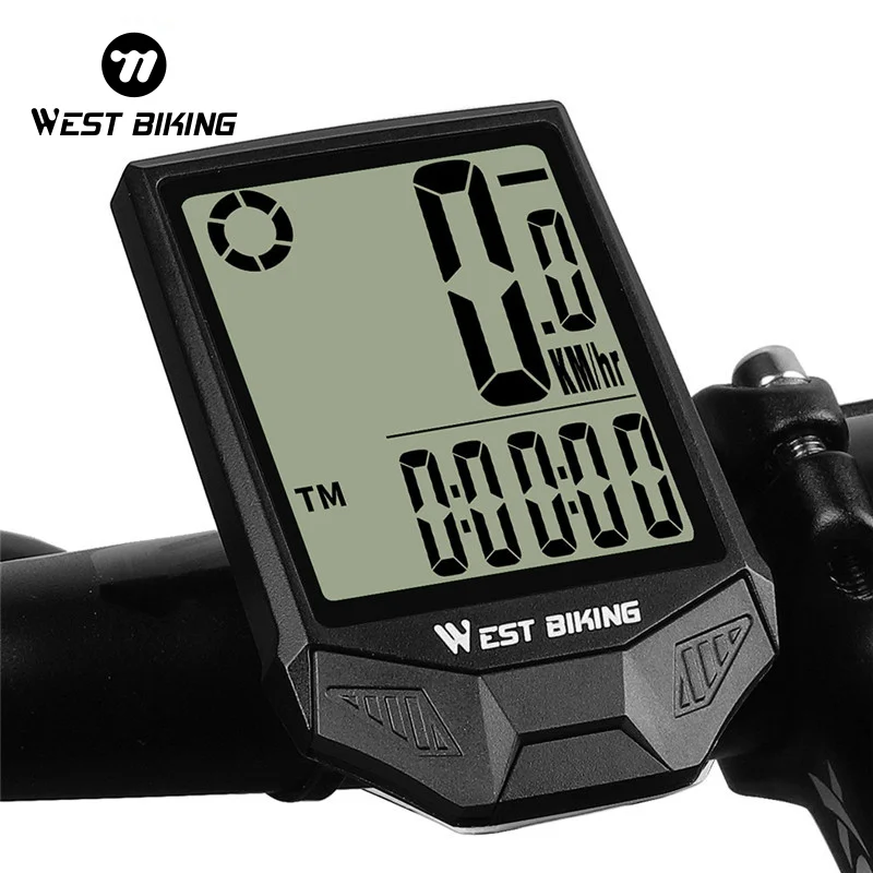 WEST BIKING Bike Wireless Computer ​Bicycle Speedometer 18 Functions Accurate Recording Auto Sleep Odometer Cycling Accessories