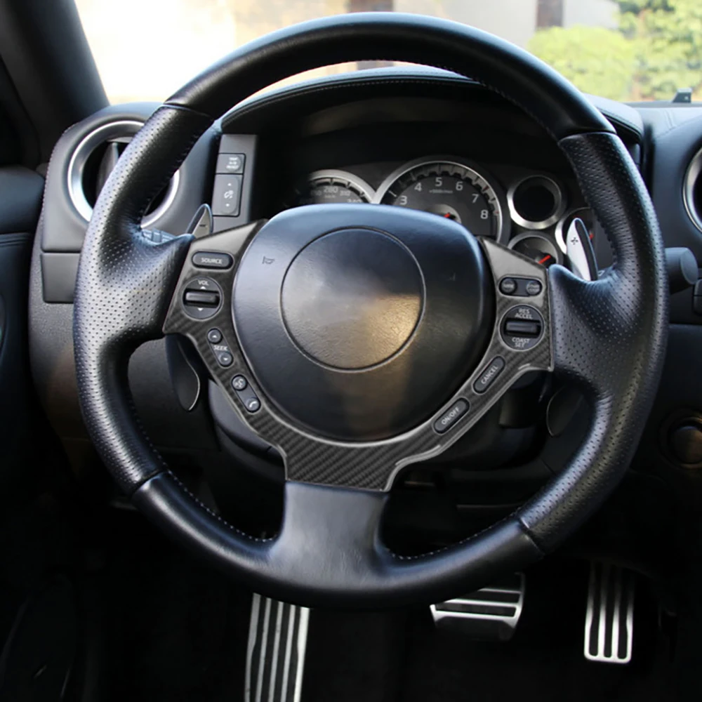 

For Nissan GTR R35 2008-2022 Real Dry Carbon Steering Wheel Center Trim Cover Panel