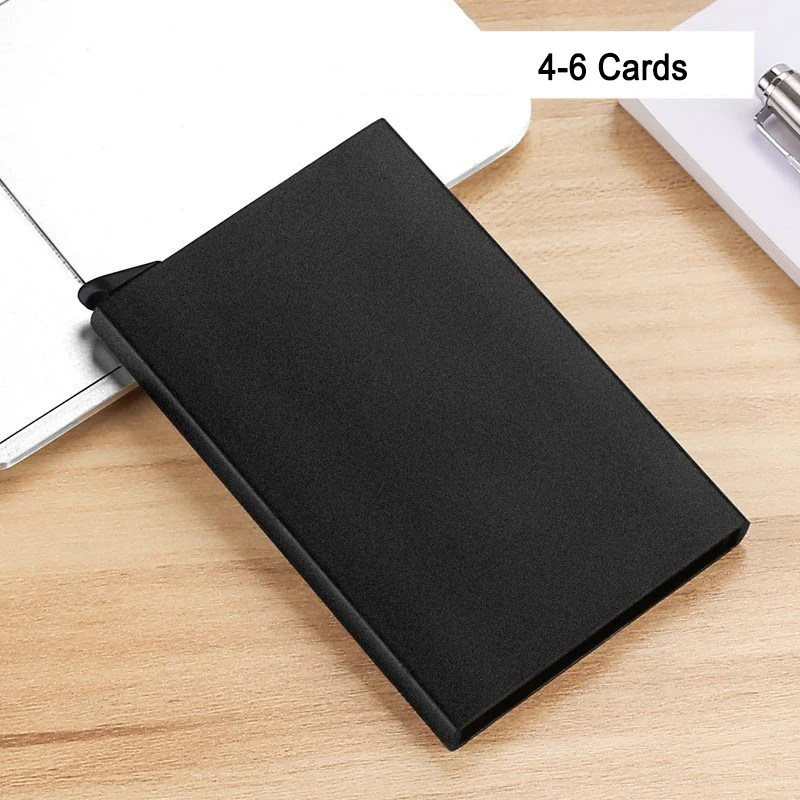 RFID Blocking Aluminum Metal Credit Card Holder Wallet Automatic Pop Up ID Case Business Mini Purse for Men Women