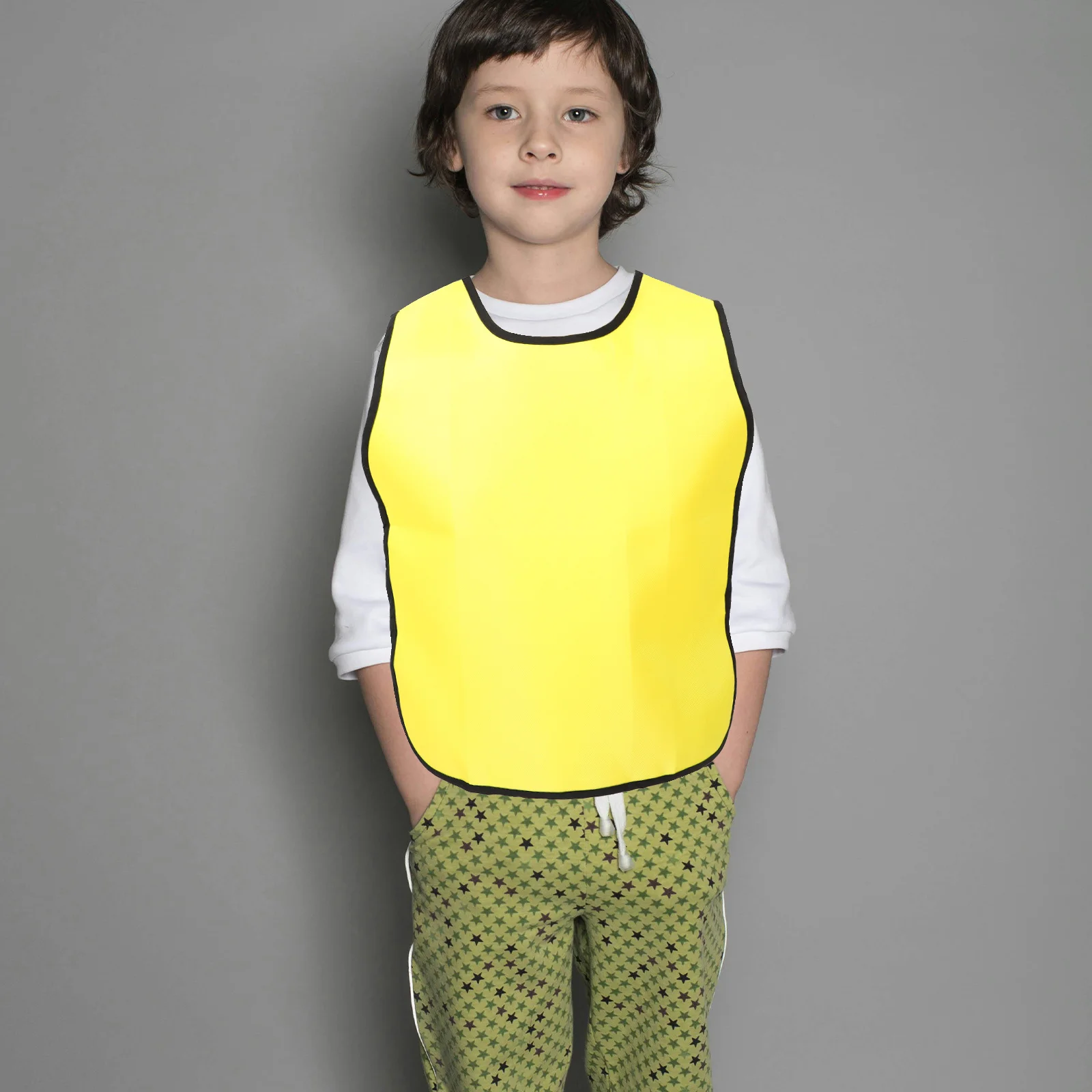 

Waterproof Toddler Paint Smock Sleeveless Bib for Drawing Eating Art Activities Comfortable Apron School Height 120-140cm