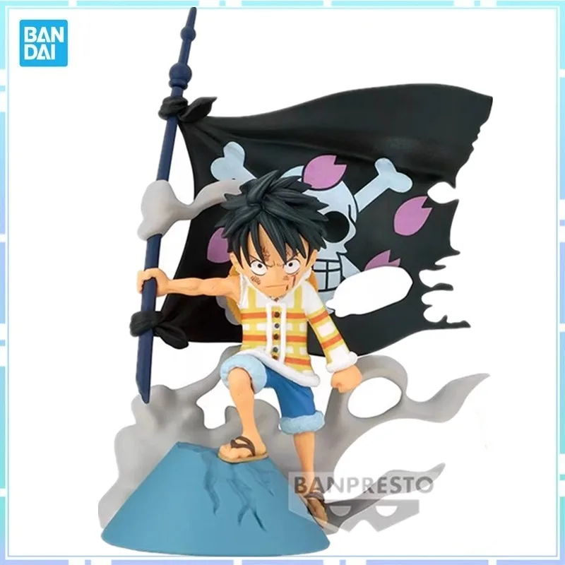 Bandai Original Banpresto Anime One Piece World Collectable Figure Log Stories WCF Luffy Action figuer Collectible Model Toys