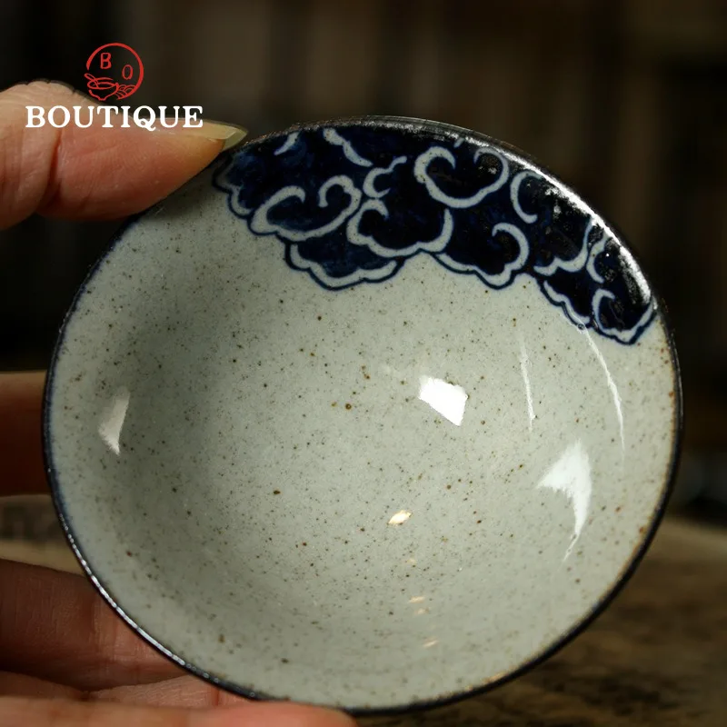 Antique Cups Blue And White Porcelain Tea Cup Kungfu Tea Set Rough Hand Painted Teacup Chinese Bowl Gift Jingdezhen Teaware Home