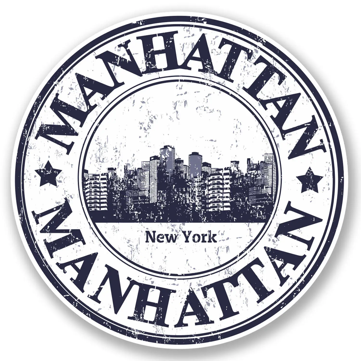 Manhattan New York Vinyl Sticker iPad Laptop Car Luggage Travel Tag Motorcycle Waterproof Decor Reflective Sunscreen Decals