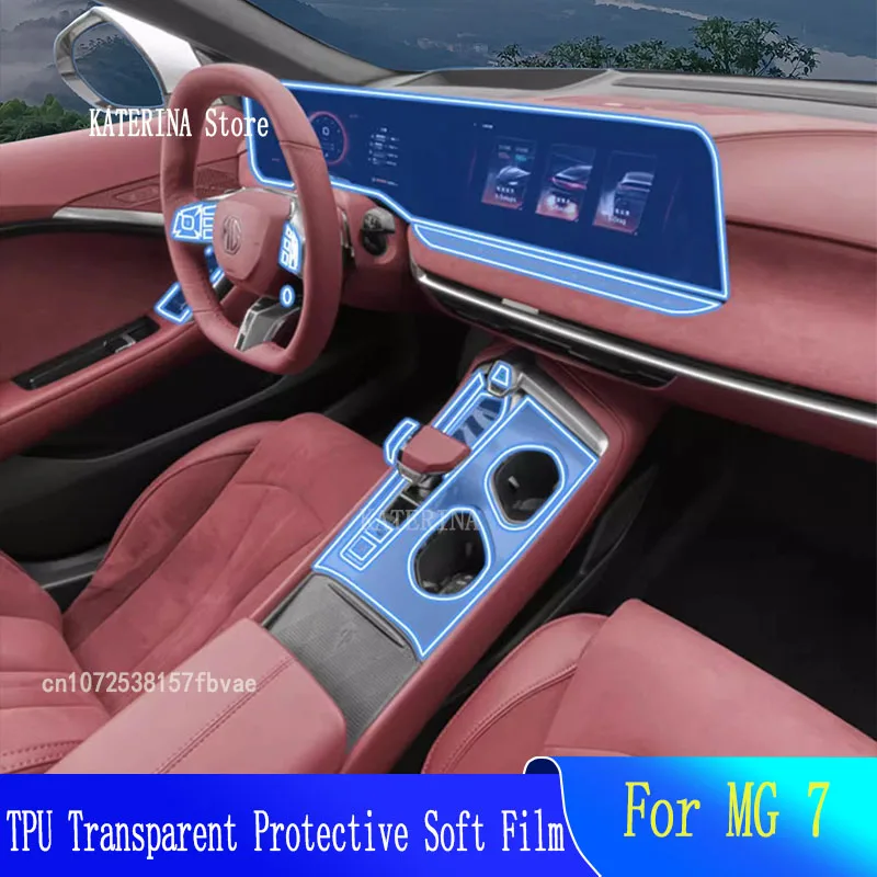 

TPU Car Interior Gear Dashboard Protective Film Transparent For MG 7(2023)Anti-scratch Accessories