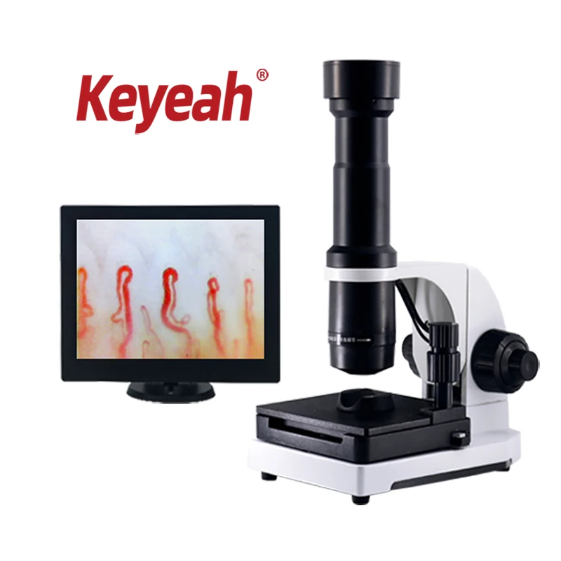 Profesional Nailfold Capillary Microcirculation Detector Blood vascular HD digital Microscope TV AV USB 7/8/9/10.1''LCD 