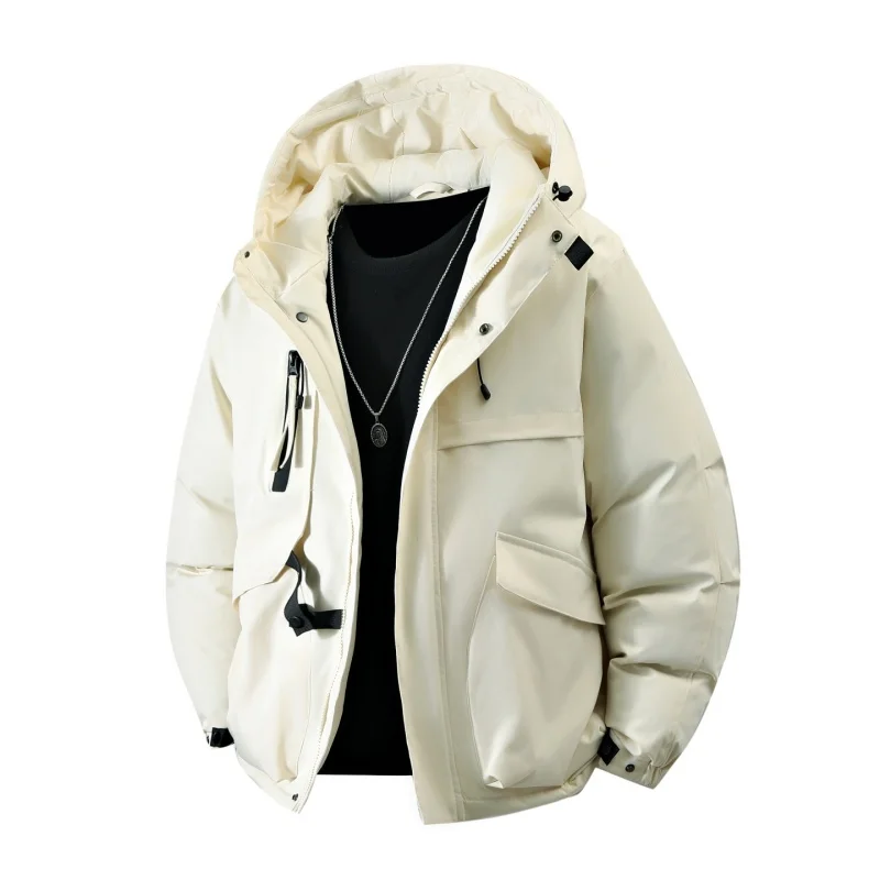

Windproof Outwear Male Casual Down Jacket Men's Warm Hooded Puffer Jacket Men Thick Warm Winter Jacket Fashion Outwear Coats