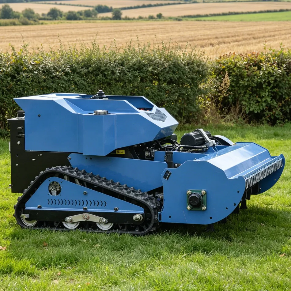 

Индивидуально настраиваемая газонокосилка с двигателем CE EPA, вездеходная, с резиновыми гусеницами, четырехтактная, с дистанционным управлением, роботизированная газонокосилка для сельского хозяйства.