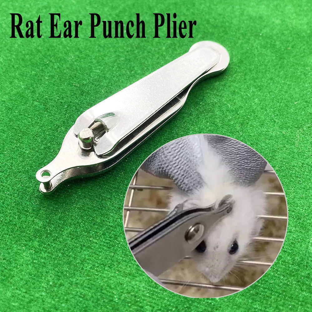 1PCS Professional Rodent Pet Mouse Rat Hole Punch Lab Experiment Ear Mark Plier 2mm Stainless Steel Hamster Marking Supplies