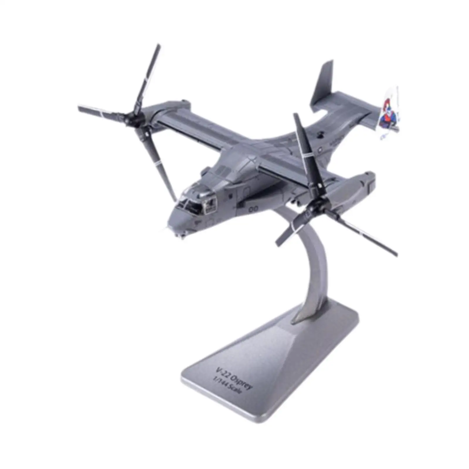 1/144 Scale V22 Helicopter Diecast Alloy Fighter for Bar Living Room Bedroom