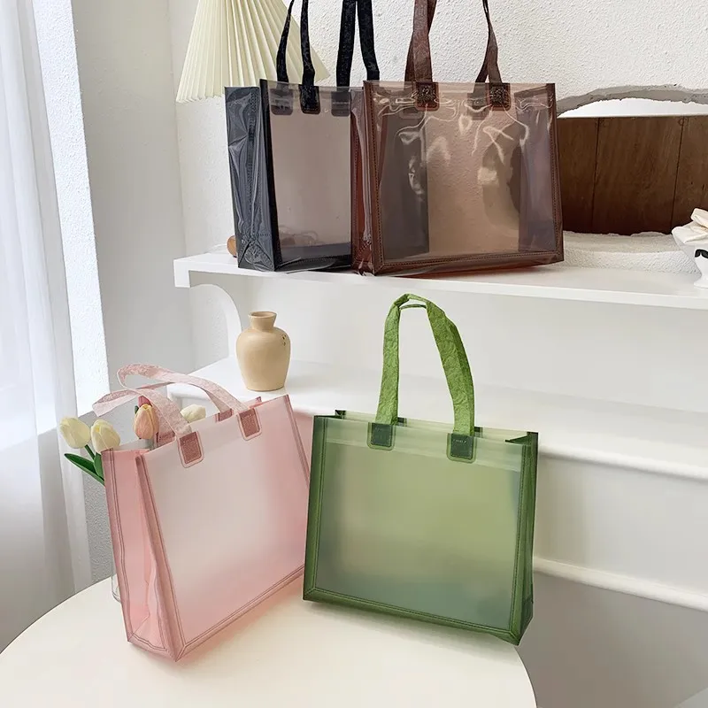 Borsa a tracolla in PVC, borsa per negozio di abbigliamento di moda di fascia alta, borsa per imballaggio regalo, impermeabile