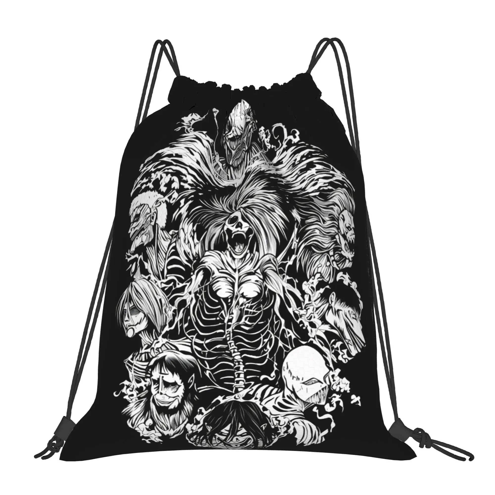 The Nine Giants aAttack-on-Titan Portable Sports Riding Gym Drawstring Storage Sporty Backpacks