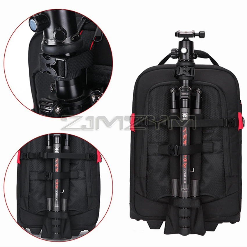 New Upgrade Professional DSLR camera trolley suitcase Bag Video Photo Digital Camera luggage travel trolley Backpack on wheels