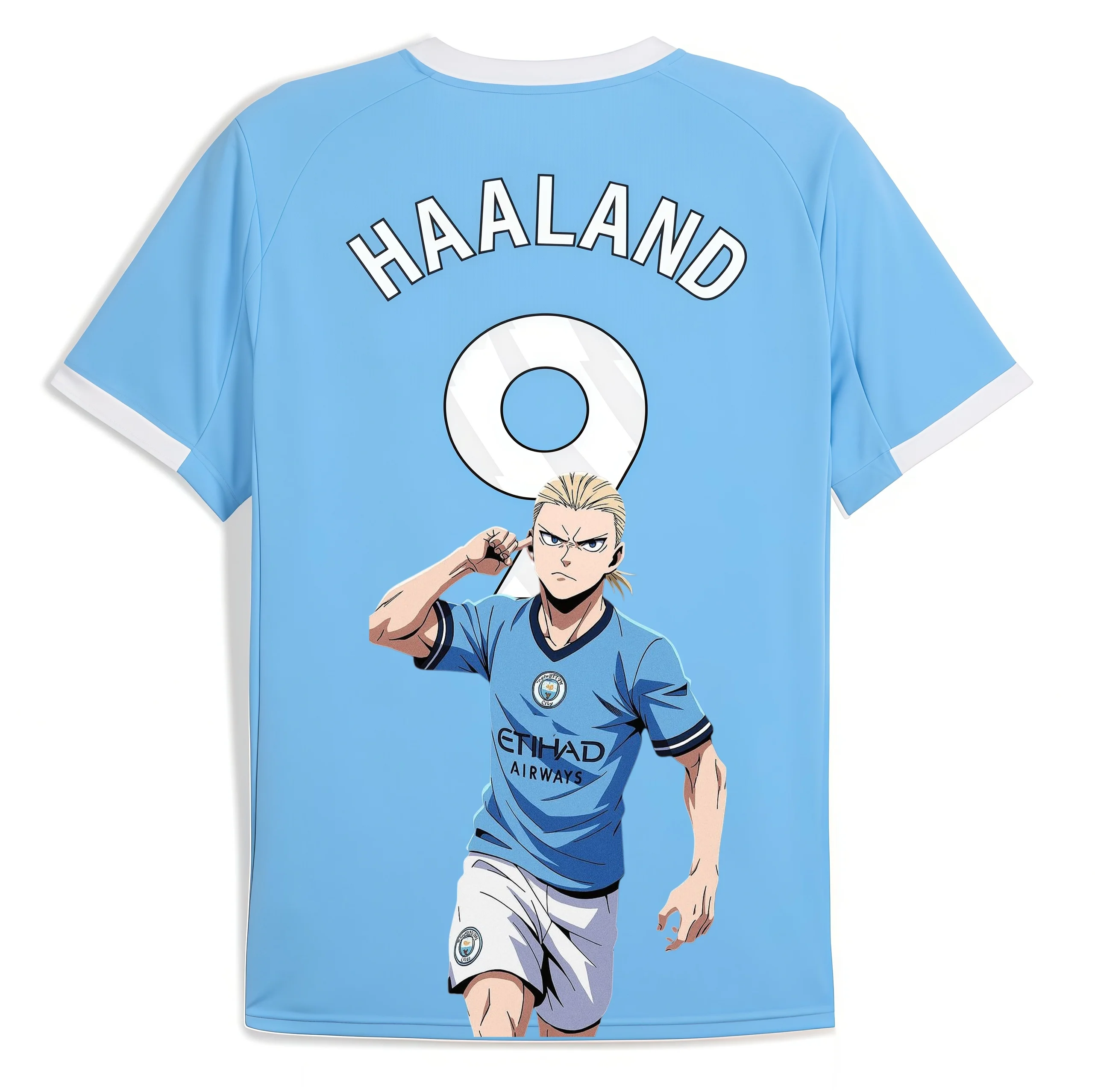 Haaland Trendy Commemoration 3D Printed Soccer Short Sleeve T-Shirt-Fan Must-Have,For Adults&Kids,Comfortable&Breathable