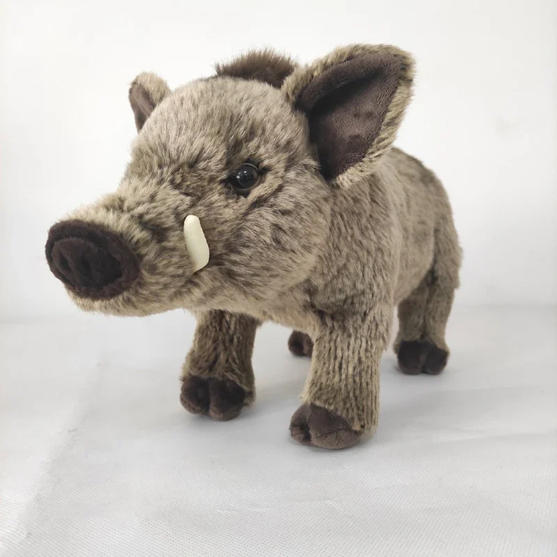 Vicioso cerdo africano de peluche de juguete, jabalí aterrador, muñecos de animales de peluche, regalos de cumpleaños ideales para decoración de niños, triangulación de envíos