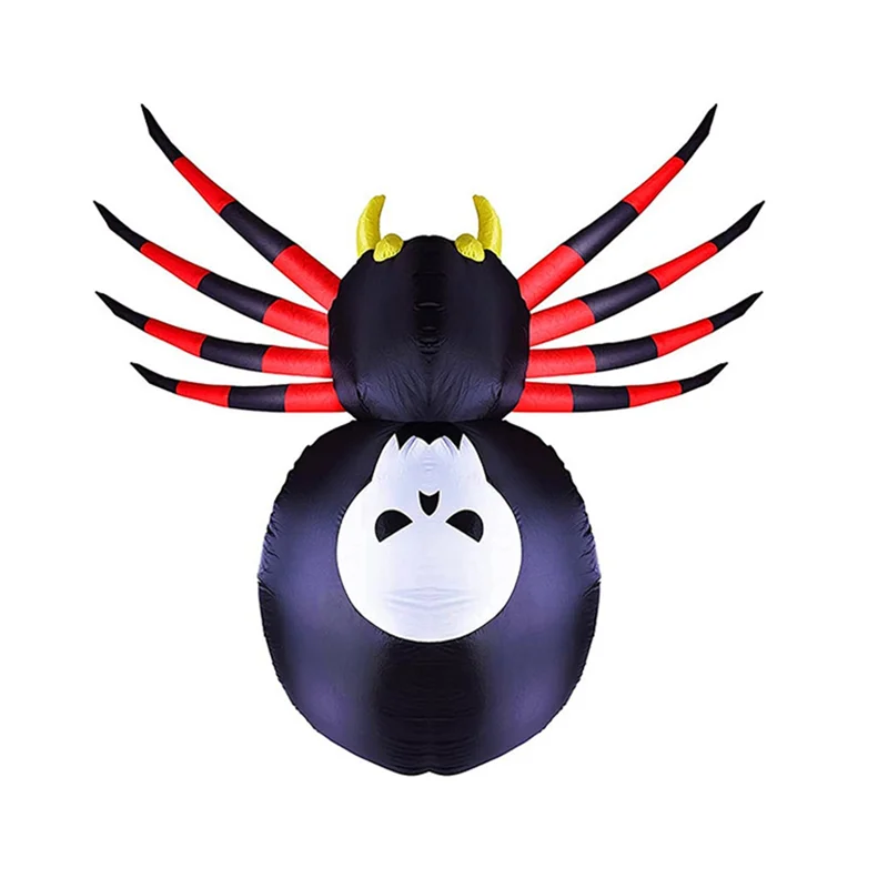 Halloween Inflatables Outdoor Spider with Light, Blow Up Yard Decoration Clearance with LED Lights EU Plug