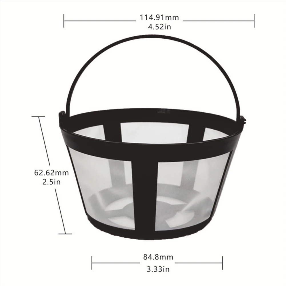 LFGB Compliant Reusable Coffee Machine Filter Constructed with Tight-Knit Nylon Mesh for Cleaner Water and Better Brews