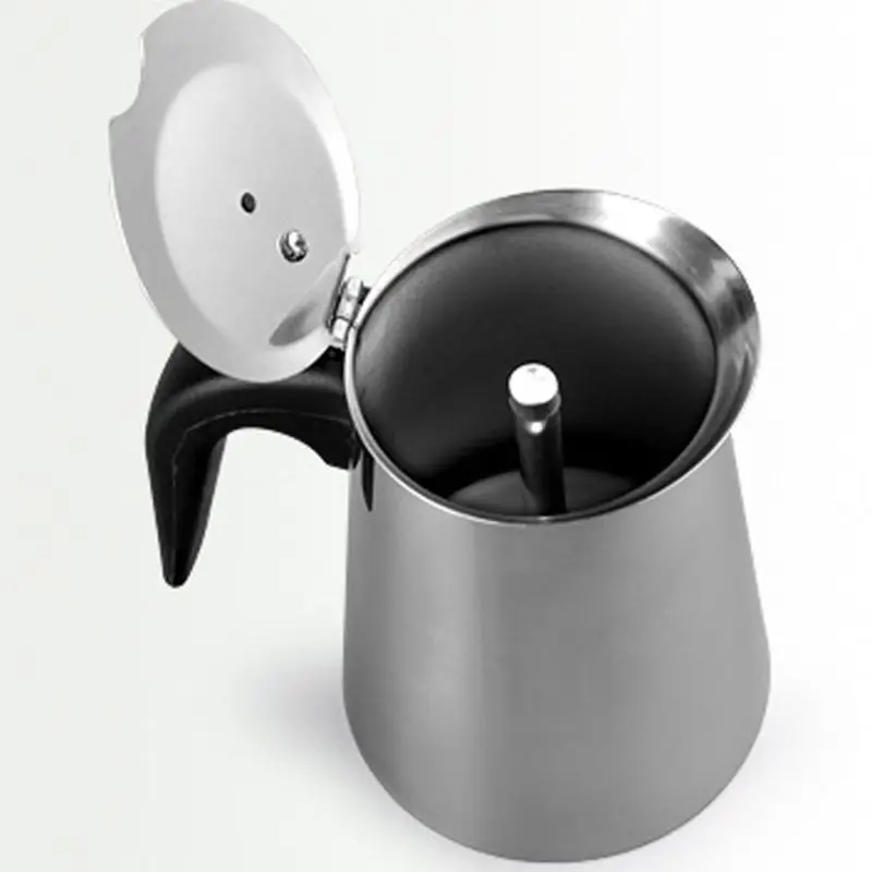 200ml Portable Stainless Steel Pot Espresso Coffee Pot with Small Electric Stove Filter Percolator Coffee Kettle image 4