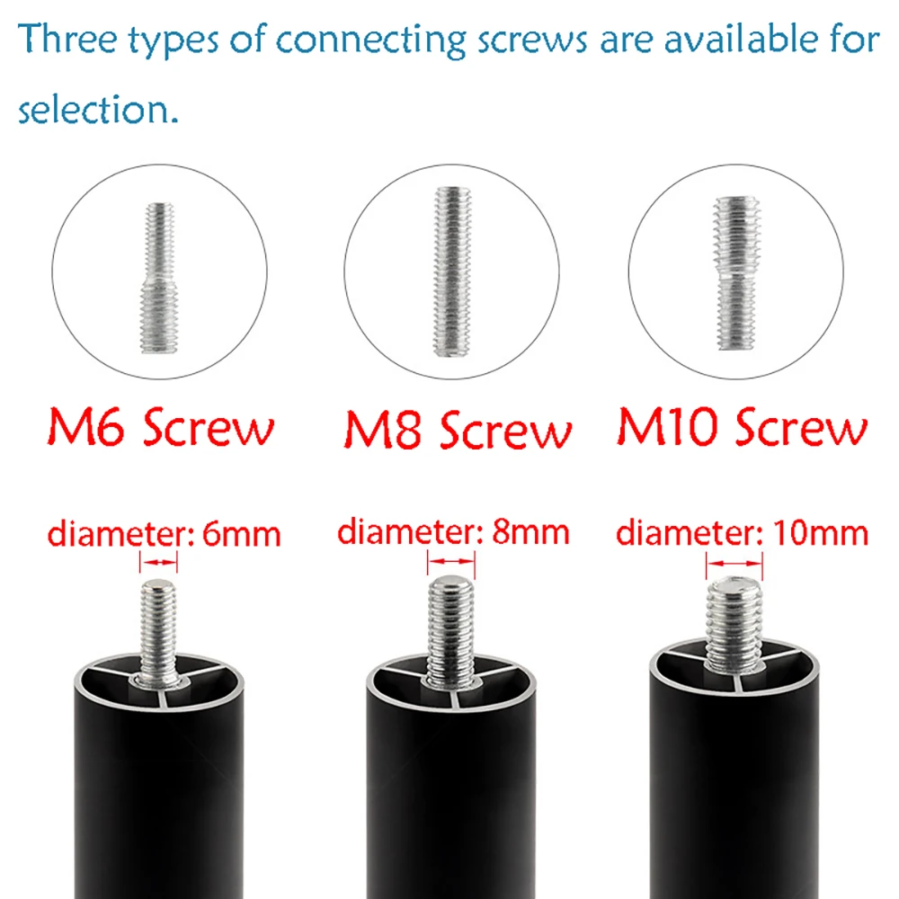Adjustable Furniture Leg M6 M8 M10 Aluminum Alloy Table Legs For TV Cabinet,Wardrobe,Raised Refrigerator Washing Machine Feet