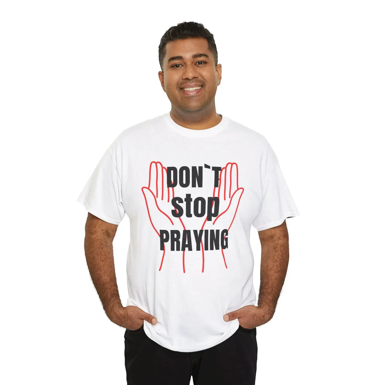 Inspirational Prayer T Shirt Don't Stop Praying Faith Spiritual Motivational Cotton Top vintage Washed fashion graphic Unisex