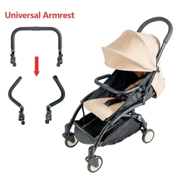 Universal Stroller Bumper Bar Pram Arm Handle Stroller Accessories PU Leather Sponge Steel Material Separate Type Safety Bar