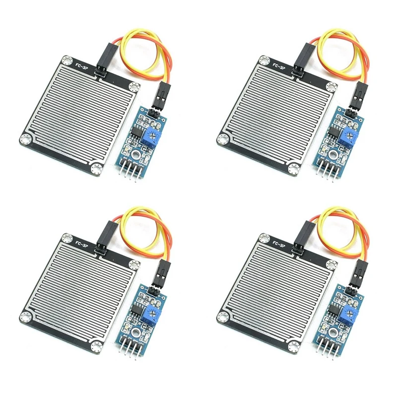 4X Rain Sensor Module Rainwater Rain Sensor Module 3, 3V-5V