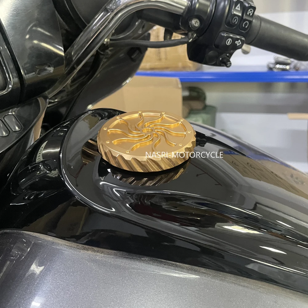 Motorcycle Aluminum Fuel Tank Cap Oil Tank Gas Cover For Harley Sportster XL883 XL1200 Dyna Softial CVO Road Glide Street Glide