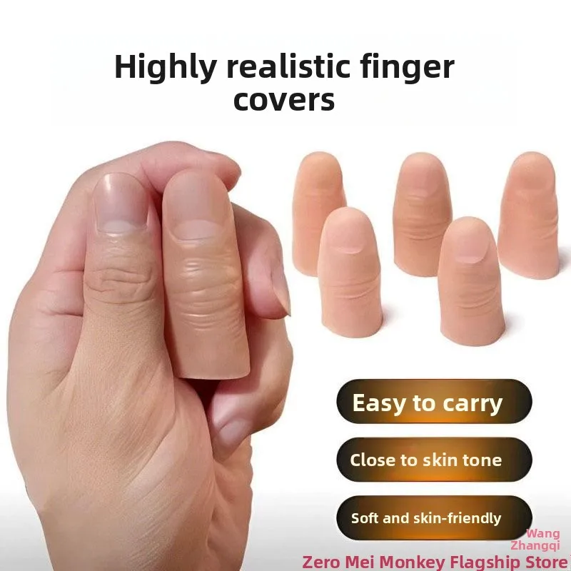 Prosthetic Fingertip Covers for Disabled People Magic Long Thumb Index Finger Simulation Gloves Home Daily Use Hand Protection