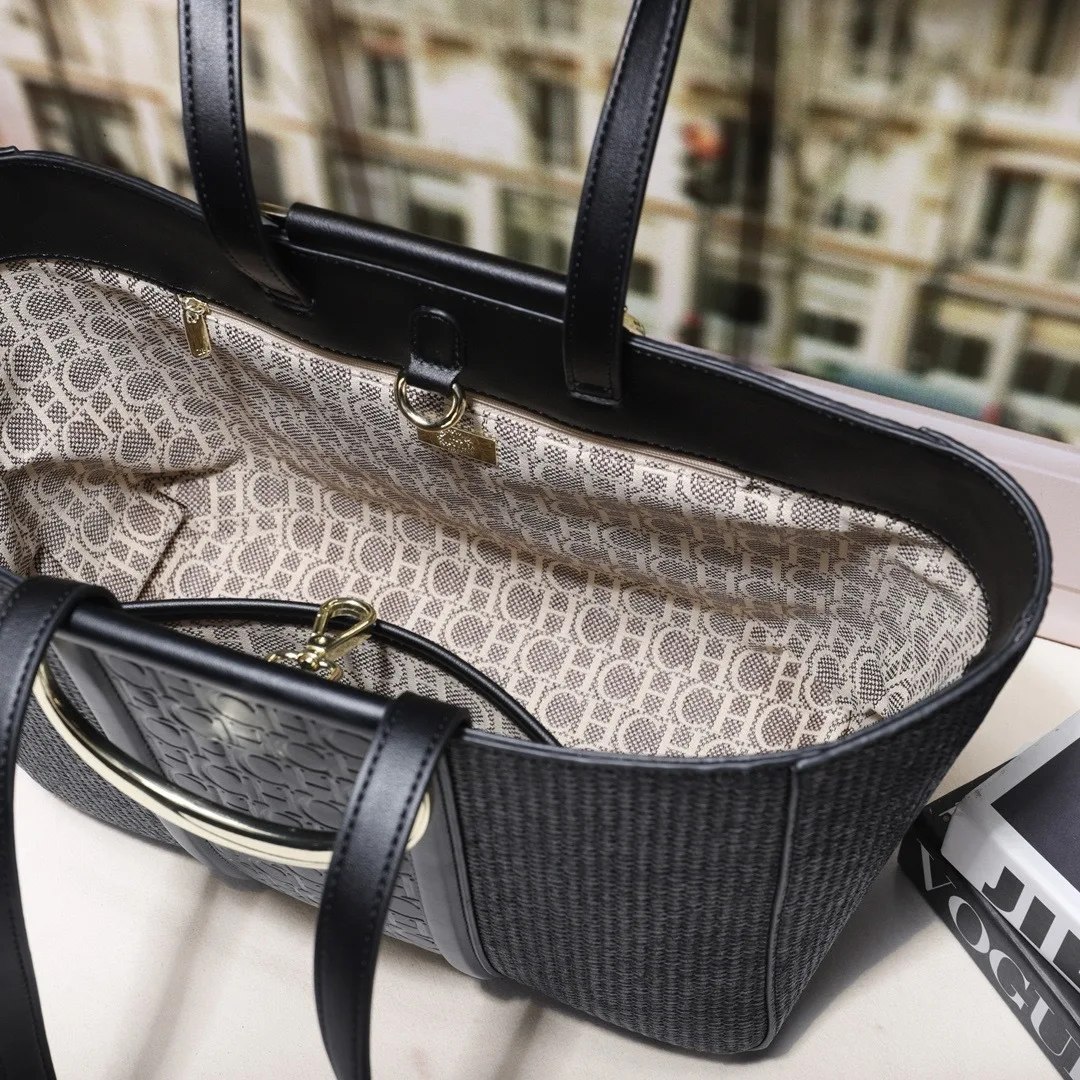 Large CapacityTote BagNewOriginalStraw BagFashionOfficeSingle ShoulderHandheldWomen Bag