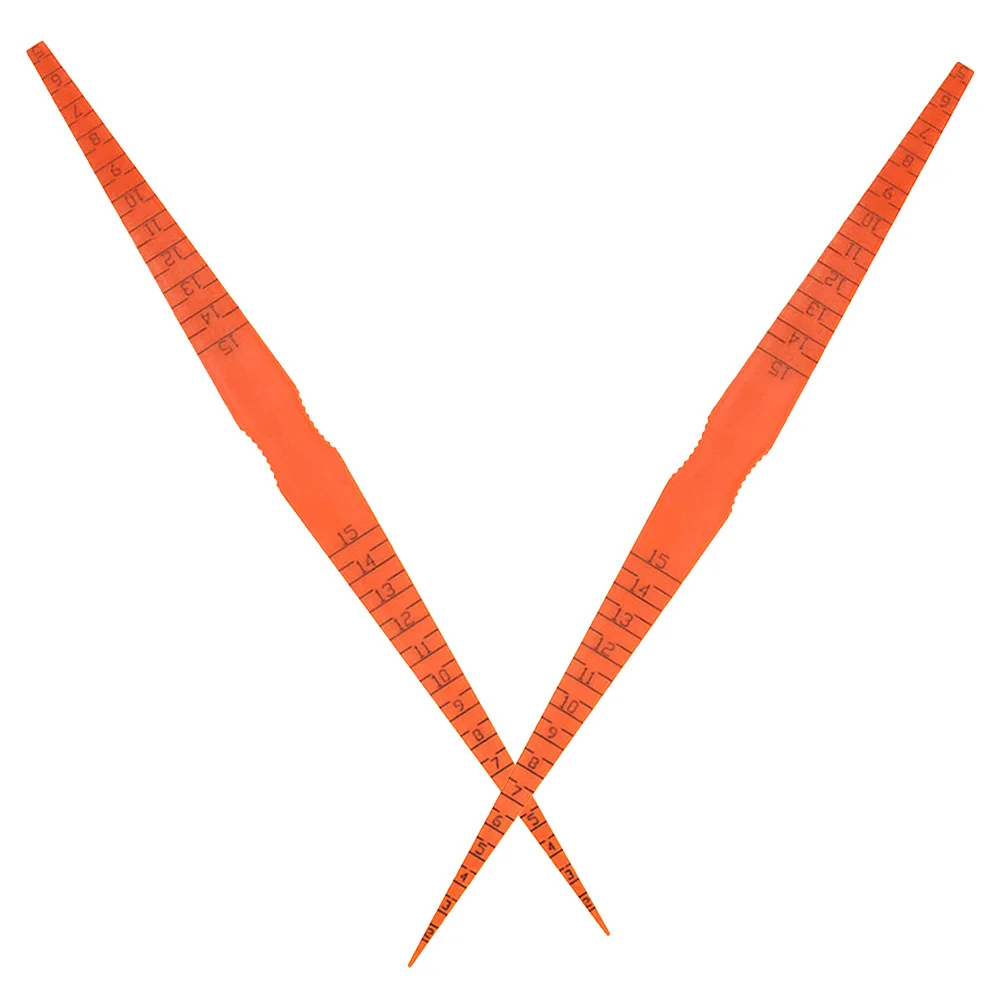

2Pcs Car Panel Gap Ruler Orange Color Simple Design Easy Operation Measuring Tool Auto Supplies Gap Alignment Tool