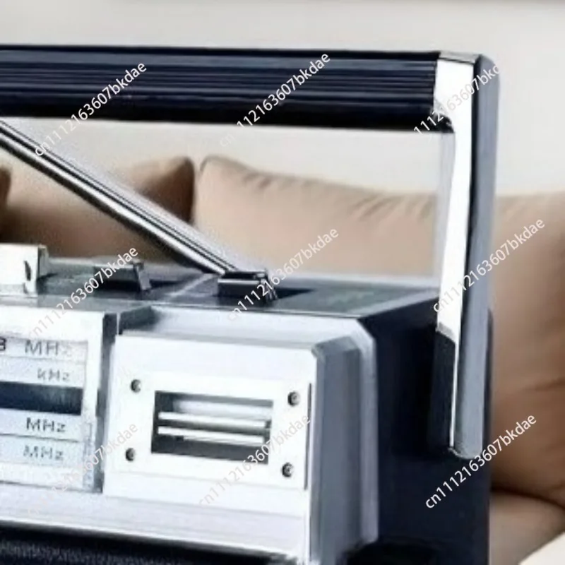 Retro 2 Channel Stereo Boombox, Bluetooth Tape Radio Recorder Support TF Card Playback