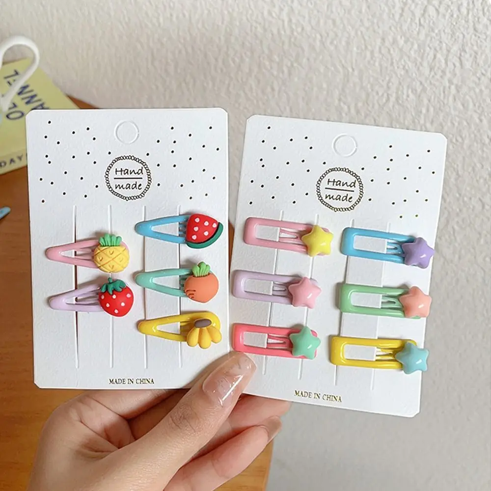 5/6PCS/set Fashion Cute Fruit Hairpins Mini Beautiful Barrettes Colorful Hair Accessories For Kids