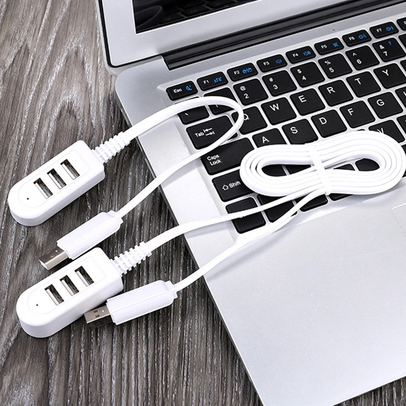 USB-концентратор с удлинителем, 3 USB, 1,2 м кабель, новый стиль, быстрая зарядка